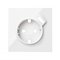 Simon 100 Белый глянец Накладка розетки Schuko с з/у USB SmartCharge 10000049-130 фото