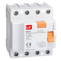LSIS Устройство защитного отключения (RCCB) LS Electric серии RKN, 3P+N, 25A 100mA, тип AC 062400388B фото