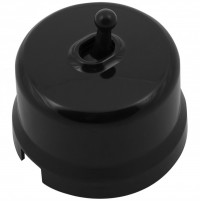 Bironi Лизетта пластик чёрный кнопка 1-клавишный (тумблерный) B1-230-23-PB фото