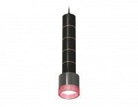 Ambrella Комплект подвесного светильника с композитным хрусталем XP8115015 DCH/PI черный хром/розовый GX53 (A2302, C6303, A2062, C6303, A2062, C6303, XP8115015 фото