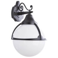 Arte Lamp Monaco Черный/Белый Светильник уличный настенный 100W E27 A1492AL-1BK фото