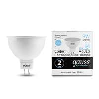 Gauss Лампа LED Elementary MR16 GU5.3 9W 6500K 1/10/100 13539 фото