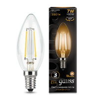 Gauss Лампа LED Filament Candle E14 7W 2700К 1/10/50 103801107 фото