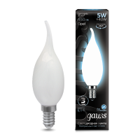 Gauss Лампа LED Filament Candle Tailed Opal E14 5W 4100К 1/10/50 104201205 фото