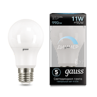 Gauss Лампа LED A60-dim E27 11W 4100К диммируемая 1/10/50 102502211-D фото