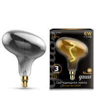 Gauss Лампа Filament FD180 6W 240lm 2400К Е27 gray flexible LED 165802008 фото