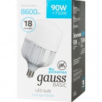 Gauss Лампа Basic T160 AC180-240V 90W 8600lm 6500K E40 LED 1/6 11734392 фото
