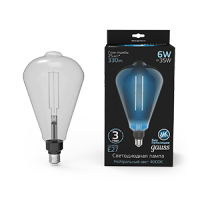 Gauss Лампа Filament ST164 6W 330lm 4000К Е27 gray straight LED 157802205 фото