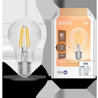Gauss Лампа Smart Home Filament А60 7W 806lm 2700К E27 диммируемая LED 1200112 фото