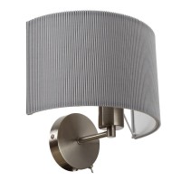 Arte Lamp A1021AP-1SS Mallorca Бра с выкл., серебро/серый текстиль A1021AP-1SS фото