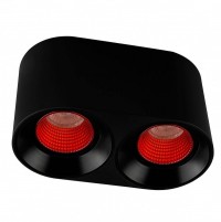 Denkirs DK3096-BK+RD Светильник накладной IP 20, 10 Вт, GU5.3, LED, черный/красный, пластик DK3096-BK+RD фото
