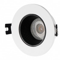 Denkirs DK3061-WH+BK Встраиваемый светильник, IP 20, 10 Вт, GU5.3, LED, белый/черный, пластик DK3061-WH+BK фото