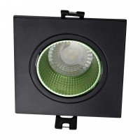 Denkirs DK3071-BK+GR Встраиваемый светильник, IP 20, 10 Вт, GU5.3, LED, черный/зеленый, пластик DK3071-BK+GR фото