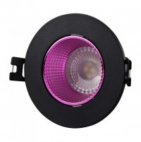 Denkirs DK3061-BK+PI Встраиваемый светильник, IP 20, 10 Вт, GU5.3, LED, черный/розовый, пластик DK3061-BK+PI фото