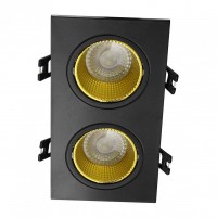 Denkirs DK3072-BK+YE Встраиваемый светильник, IP 20, 10 Вт, GU5.3, LED, черный/желтый, пластик DK3072-BK+YE фото