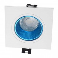 Denkirs DK3071-WH+СY Встраиваемый светильник, IP 20, 10 Вт, GU5.3, LED, белый/голубой, пластик DK3071-WH+СY фото