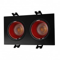 Denkirs DK3072-BK+RD Встраиваемый светильник, IP 20, 10 Вт, GU5.3, LED, черный/красный, пластик DK3072-BK+RD фото