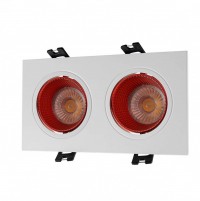 Denkirs DK3072-WH+RD Встраиваемый светильник, IP 20, 10 Вт, GU5.3, LED, белый/красный, пластик DK3072-WH+RD фото