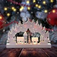ЭРА EGNDS-02 Новогодний декоративный светильник Зима, с подсветкой, 32*20 см, 2АА, IP20 Б0051929 фото