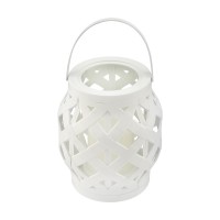 NEON-NIGHT Декоративный фонарь со свечкой, плетеный корпус, белый, размер 14х14х16,5 см, цвет теплый белый 513-057 фото