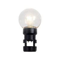 NEON-NIGHT Лампа шар 6 LED вместе с патроном для белт-лайта, цвет: Тёплый белый, Ø45мм, прозрачная колба 405-148 фото