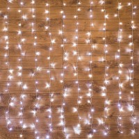NEON-NIGHT Гирлянда «Светодиодный дождь» 2х3 м, свечение с динамикой, прозрачный провод, 230 В, цвет белый 235-065 фото