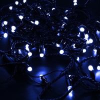NEON-NIGHT Гирлянда Нить 10м, постоянное свечение, черный ПВХ, 230В, цвет: Синий 305-173 фото