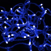 NEON-NIGHT Гирлянда Нить 10м, с эффектом мерцания, прозрачный ПВХ, 24В, цвет: Синий 305-253 фото