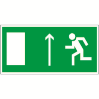 Белый свет Знак безопасности BL-3517.E12Напр. к эвакуационному выходу прямо (лев.)