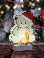ЭРА EGNDS-07 Новогодний декоративный светильник Мишка, холодный белый LED, h 24 см, 3*АА, IP20 Б0051931 фото