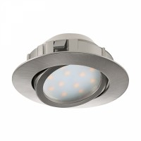 Eglo  Светильник LED встраиваемый PINEDA регулир., 1х6W(LED), Ø84, пластик, никель матовый 95849 фото