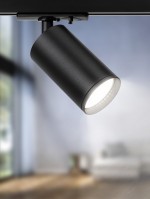 ЭРА Трековый светильник однофазный TR39-GU10 BK MR16 черный под лампу Б0053310 фото