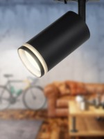 ЭРА Трековый светильник TR52 - GU10 BK однофазный под лампу GU10 матовый черный Б0054166 фото