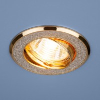 Elektrostandard 611 MR16 SL/GD / Светильник встраиваемый серебряный блеск/золото a032238 фото
