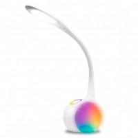 Ambrella Светодиодная настольная лампа с RGB подсветкой DE532 WH белый LED 4200K+RGB 7.5W DE532 фото