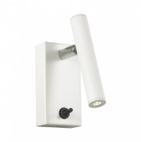 Favourite Cornetta Светильник настенный белый цвет каркаса, регулируемый угол наклона плафона, выключатель 1*LED*3W, 3000K 2122-1W фото