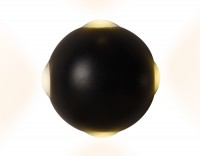 Ambrella Настенный светодиодный светильник FW135 BK/S черный/песок LED 4200K 12W D100*100 FW135 фото