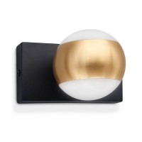 Ambrella Настенный поворотный светильник с акрилом FW571 SBK/GD черный песок/золото G9 max 40W 100*70*85 FW571 фото