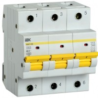 IEK KARAT Автоматический выключатель ВА47-150 3Р 63А 15кА характеристика D MVA50-3-063-D фото