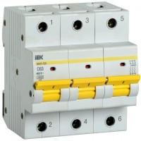 IEK KARAT Автоматический выключатель ВА47-150 3Р 63А 15кА характеристика C MVA50-3-063-C фото