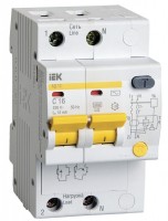 IEK Дифференциальный автоматический выключатель АД12 2Р 16А 10мА MAD10-2-016-C-010 фото