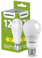 IEK GENERICA Лампа LED A60 груша 12Вт 230В 3000К E27 LL-A60-12-230-30-E27-G фото