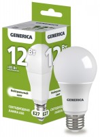 IEK GENERICA Лампа LED A60 груша 12Вт 230В 4000К E27 LL-A60-12-230-40-E27-G фото