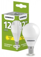 IEK GENERICA Лампа LED G45 шар 12Вт 230В 3000К E14 LL-G45-12-230-30-E14-G фото
