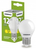 IEK GENERICA Лампа LED G45 шар 12Вт 230В 3000К E27 LL-G45-12-230-30-E27-G фото