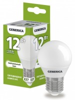 IEK GENERICA Лампа LED G45 шар 12Вт 230В 4000К E27 LL-G45-12-230-40-E27-G фото