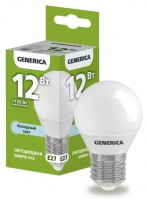 IEK GENERICA Лампа LED G45 шар 12Вт 230В 6500К E27 LL-G45-12-230-65-E27-G фото