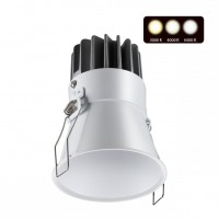 Novotech 358908 SPOT NT22 белый Встраиваемый светодиодный светильник с переключателем цветовой температуры IP20 LED 3000К\4000К\6000К 12W 220V LANG 358908 фото