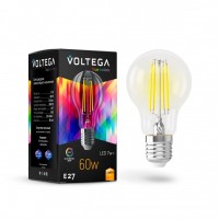 Voltega Лампа светодиодная E27 7W 2800K прозрачная VG10-A60E27warm7W-FHR 7154 7154 фото