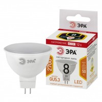 ЭРА Лампа светодиодная STD LED MR16-8W-12V-827-GU5.3 GU5.3 8Вт софит теплый белый свет Б0049093 фото